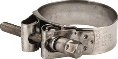 Mikalor - 2-1/4" Hose, 0.78" Wide x 0.04" Thick, T-Bolt Hose Clamp - 2.17 to 2.32" Diam, Stainless Steel - Exact Tool & Supply