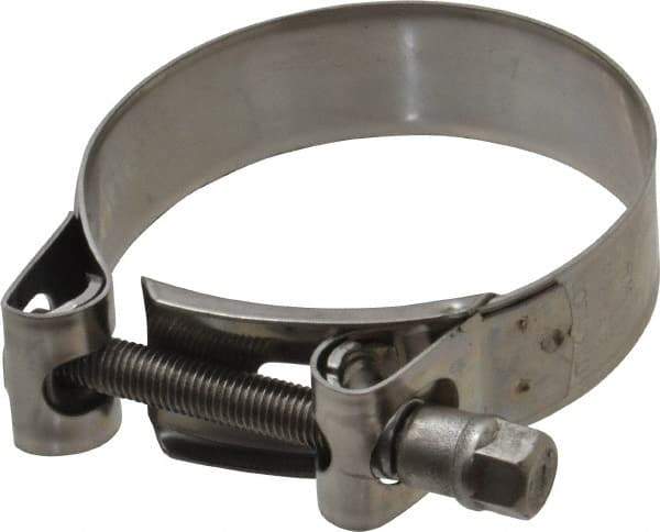Mikalor - 2-5/8" Hose, 0.78" Wide x 0.04" Thick, T-Bolt Hose Clamp - 2.48 to 2.68" Diam, Stainless Steel - Exact Tool & Supply