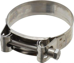 Mikalor - 3-1/4" Hose, 0.98" Wide x 0.04" Thick, T-Bolt Hose Clamp - 3.11 to 3.35" Diam, Stainless Steel - Exact Tool & Supply