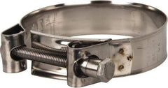 Mikalor - 3-1/2" Hose, 0.98" Wide x 0.04" Thick, T-Bolt Hose Clamp - 3.35 to 3.58" Diam, Stainless Steel - Exact Tool & Supply