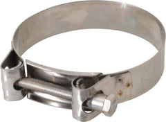 Mikalor - 4" Hose, 0.98" Wide x 0.04" Thick, T-Bolt Hose Clamp - 3.82 to 4.1" Diam, Stainless Steel - Exact Tool & Supply