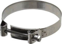 Mikalor - 5" Hose, 0.98" Wide x 0.04" Thick, T-Bolt Hose Clamp - 4.76 to 5.11" Diam, Stainless Steel - Exact Tool & Supply