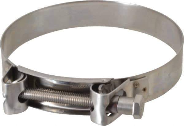 Mikalor - 5-3/4" Hose, 1.1" Wide x 0.051" Thick, T-Bolt Hose Clamp - 5.51 to 5.91" Diam, Stainless Steel - Exact Tool & Supply