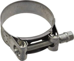 Mikalor - 2-1/4" Hose, 0.78" Wide x 0.04" Thick, T-Bolt Hose Clamp - 2.17 to 2.32" Diam, Stainless Steel Band, Housing & Zinc Plated Screw - Exact Tool & Supply