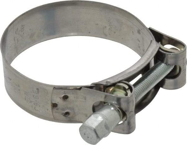 Mikalor - 2-13/32" Hose, 0.78" Wide x 0.04" Thick, T-Bolt Hose Clamp - 2.32 to 2.48" Diam, Stainless Steel Band, Housing & Zinc Plated Screw - Exact Tool & Supply