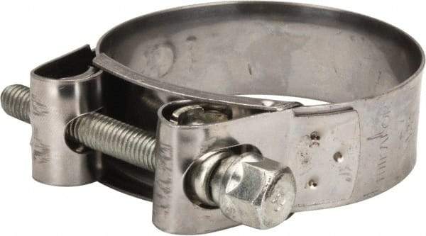 Mikalor - 2-3/4" Hose, 0.98" Wide x 0.04" Thick, T-Bolt Hose Clamp - 2.68 to 2.87" Diam, Stainless Steel Band, Housing & Zinc Plated Screw - Exact Tool & Supply
