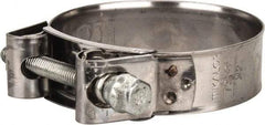 Mikalor - 3-1/4" Hose, 0.98" Wide x 0.04" Thick, T-Bolt Hose Clamp - 3.11 to 3.35" Diam, Stainless Steel Band, Housing & Zinc Plated Screw - Exact Tool & Supply