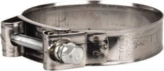 Mikalor - 4" Hose, 0.98" Wide x 0.04" Thick, T-Bolt Hose Clamp - 3.82 to 4.1" Diam, Stainless Steel Band, Housing & Zinc Plated Screw - Exact Tool & Supply