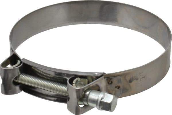Mikalor - 5-3/4" Hose, 1.1" Wide x 0.051" Thick, T-Bolt Hose Clamp - 5.51 to 5.91" Diam, Stainless Steel Band, Housing & Zinc Plated Screw - Exact Tool & Supply