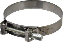 Mikalor - 5-3/4" Hose, 1.1" Wide x 0.051" Thick, T-Bolt Hose Clamp - 5.51 to 5.91" Diam, Stainless Steel Band, Housing & Zinc Plated Screw - Exact Tool & Supply