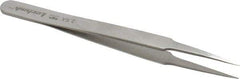 Aven - 4-3/4" OAL 2-SA Precision Tweezers - Stainless Steel, 2-SA Pattern - Exact Tool & Supply