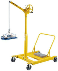 Sky Hook - 500 Lb Load Capacity, Steel Sky Hook Crane - Reverse Cherry Picker Mobil Base - Exact Tool & Supply