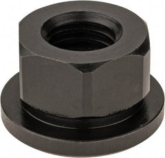 Gibraltar - 5/8-11, 1-3/8" Flange Diam, 13/16" High, 1-1/16" Across Flats, Flange Nut - Grade 12L14 Steel, Black Oxide Finish, 3/16" Flange Height, TCMAI - Exact Tool & Supply