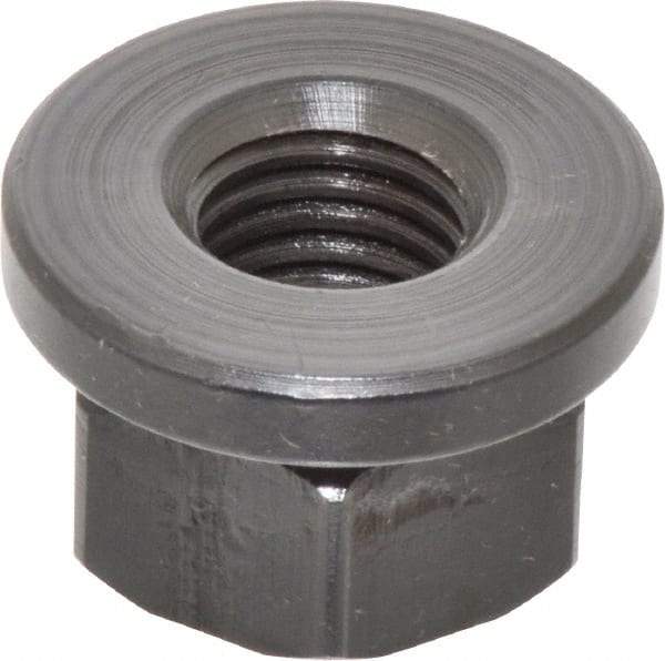 Gibraltar - 3/4-10, 1-5/8" Flange Diam, 1" High, 1-1/4" Across Flats, Flange Nut - Grade 12L14 Steel, Black Oxide Finish, 1/4" Flange Height, TCMAI - Exact Tool & Supply
