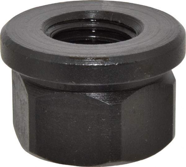 Gibraltar - 7/8-9, 1-3/4" Flange Diam, 1-1/8" High, 1-7/16" Across Flats, Flange Nut - Grade 12L14 Steel, Black Oxide Finish, 1/4" Flange Height, TCMAI - Exact Tool & Supply