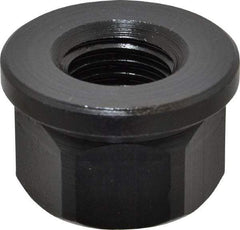 Gibraltar - 1-8, 2" Flange Diam, 1-1/4" High, 1-5/8" Across Flats, Flange Nut - Grade 12L14 Steel, Black Oxide Finish, 1/4" Flange Height, TCMAI - Exact Tool & Supply