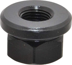Gibraltar - 1/2-20, 1-1/8" Flange Diam, 11/16" High, 7/8" Across Flats, Flange Nut - Grade 12L14 Steel, Black Oxide Finish, 3/16" Flange Height, TCMAI - Exact Tool & Supply