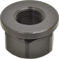 Gibraltar - 1-14, 2" Flange Diam, 1-1/4" High, 1-5/8" Across Flats, Flange Nut - Grade 12L14 Steel, Black Oxide Finish, 1/4" Flange Height, TCMAI - Exact Tool & Supply