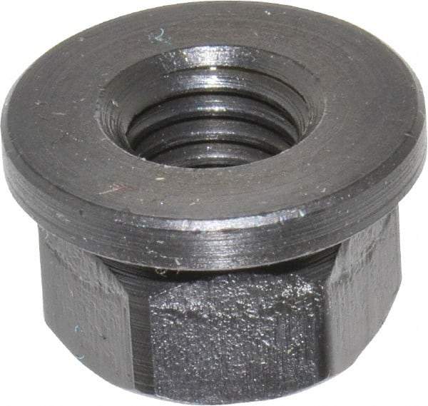 Gibraltar - M10x1.50, 22mm Flange Diam, 13mm High, 17mm Across Flats, Flange Nut - Grade 12L14 Steel, Black Oxide Finish, 3" Flange Height, TCMAI - Exact Tool & Supply