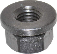 Gibraltar - M10x1.50, 22mm Flange Diam, 13mm High, 17mm Across Flats, Flange Nut - Grade 12L14 Steel, Black Oxide Finish, 3" Flange Height, TCMAI - Exact Tool & Supply