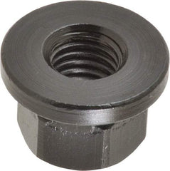 Gibraltar - M12x1.75, 27mm Flange Diam, 17mm High, 19mm Across Flats, Flange Nut - Grade 12L14 Steel, Black Oxide Finish, 4" Flange Height, TCMAI - Exact Tool & Supply