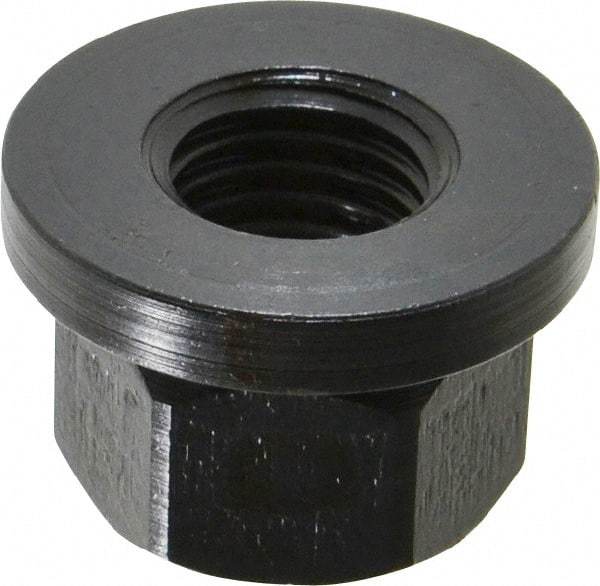 Gibraltar - M16x2.00, 33mm Flange Diam, 21mm High, 24mm Across Flats, Flange Nut - Grade 12L14 Steel, Black Oxide Finish, 5" Flange Height, TCMAI - Exact Tool & Supply