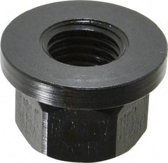 Gibraltar - M16x2.00, 33mm Flange Diam, 21mm High, 24mm Across Flats, Flange Nut - Grade 12L14 Steel, Black Oxide Finish, 5" Flange Height, TCMAI - Exact Tool & Supply