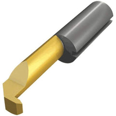 Iscar - 15mm Cutting Depth, 16 to 24 TPI, 6mm Diam, Internal Thread, Solid Carbide, Single Point Threading Tool - TiCN/TiN Finish, 30mm OAL, 6mm Shank Diam, 2.3mm Projection from Center, 55° Profile Angle - Exact Tool & Supply