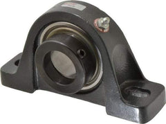 Browning - 1-1/2" ID, 7-1/8" OAL x 3-15/16" OAH Pillow Block - 4,467 Lb Static Cap, 7,340 Lb Dyn Cap, 5-3/8" Btw Mnt Hole Ctrs, 1-15/16" Base-to-Ctr Ht, Cast Iron - Exact Tool & Supply