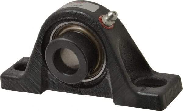 Browning - 3/4" ID, 5" OAL x 2-15/32" OAH Pillow Block - 1,444 Lb Static Cap, 2,611 Lb Dyn Cap, 3-25/32" Btw Mnt Hole Ctrs, 1-1/4" Base-to-Ctr Ht, Cast Iron - Exact Tool & Supply