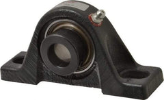 Browning - 3/4" ID, 5" OAL x 2-15/32" OAH Pillow Block - 1,444 Lb Static Cap, 2,611 Lb Dyn Cap, 3-25/32" Btw Mnt Hole Ctrs, 1-1/4" Base-to-Ctr Ht, Cast Iron - Exact Tool & Supply