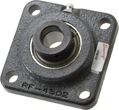 Browning - 3/4" ID, 3-3/8" OAL x 3-3/8" OAH 4-Bolt Flange - 1,444 Lb Static Cap, 2,611 Lb Dyn Cap, 2-1/2" Btw Mnt Hole Ctrs, Cast Iron - Exact Tool & Supply