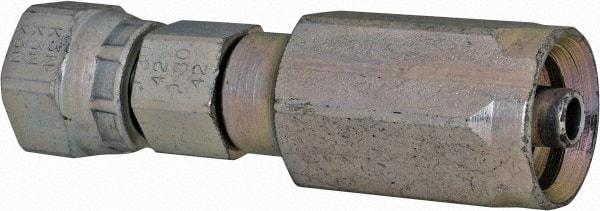 Parker - 9/16-18 SAE Steel Hydraulic Hose Female Seal-Lok Swivel Long - 6,000 psi, -4 Hose Size, 1/4" Hose Diam - Exact Tool & Supply