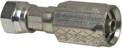 Parker - 11/16-16 SAE Steel Hydraulic Hose Female Seal-Lok Swivel Long - 6,000 psi, -6 Hose Size, 3/8" Hose Diam - Exact Tool & Supply