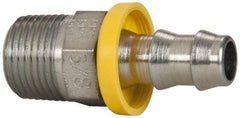 Parker - 3/8-18 NPTF Steel Hydraulic Hose Male NPTF Pipe Swivel - -6 Hose Size - Exact Tool & Supply