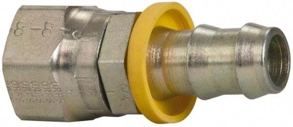 Parker - 13/16-16 SAE Steel Hydraulic Hose Female Seal-Lok Swivel Short - -8 Hose Size - Exact Tool & Supply