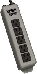 Tripp-Lite - 5 Outlets, 120 VAC15 Amps, 15' Cord, Power Outlet Strip - Keyhole, Tab Mount, 5-15 NEMA Configuration, 8-3/4" Strip - Exact Tool & Supply