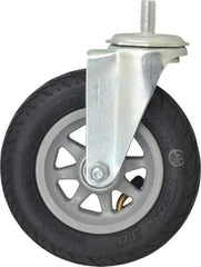 Shepherd - 6" Diam x 1-1/4" Wide, Phenolic Swivel Caster - 150 Lb Capacity, Threaded Stem Mount, Ball Bearing - Exact Tool & Supply