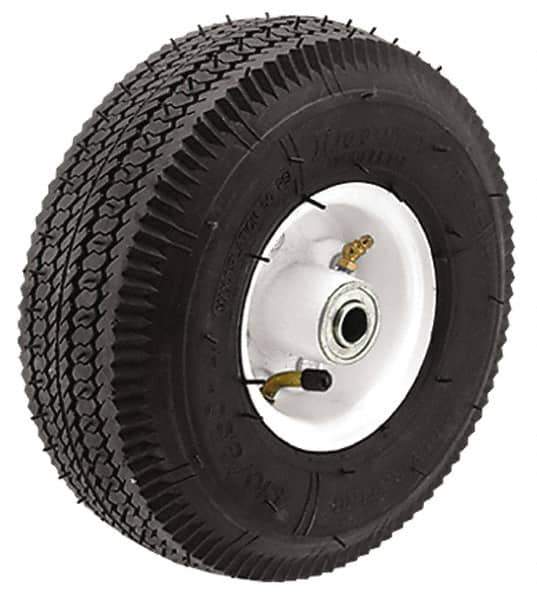Albion - 12 Inch Diameter x 4-1/8 Inch Wide, Pneumatic Caster Wheel - 445 Lb. Capacity, 4-1/2 Inch Hub Length, 3/4 Inch Axle Diameter, Ball Bearing - Exact Tool & Supply
