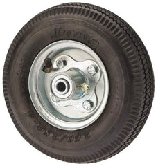 Albion - 8 Inch Diameter x 3 Inch Wide, Pneumatic Caster Wheel - 295 Lb. Capacity, 3-1/2 Inch Hub Length, 1/2 Inch Axle Diameter, Ball Bearing - Exact Tool & Supply