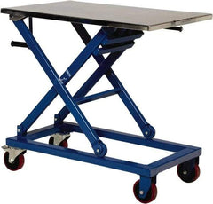 Vestil - 660 Lb Capacity Manual Scissor Lift - 18" to 39-1/2" Lift Height, 37" Platform Length x 23-1/2" Platform Width - Exact Tool & Supply