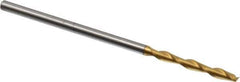 Hertel - 1/8", 1" LOC, 1/8" Shank Diam, 3" OAL, 2 Flute, Solid Carbide Square End Mill - Single End, TiN Finish, Spiral Flute, 30° Helix, Centercutting, Right Hand Cut - Exact Tool & Supply