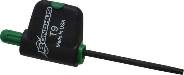 Bondhus - T9 Standard Torx Key - Flag-Style, Protanium High Torque Steel, 1-1/2" Length Under Head - Exact Tool & Supply
