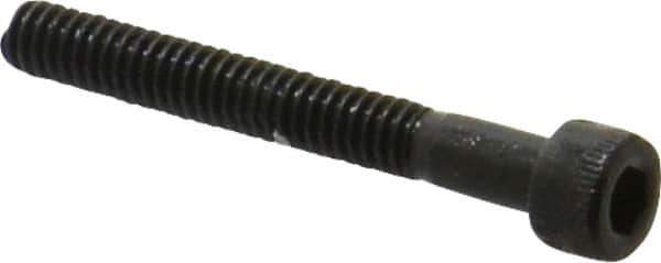 Made in USA - #5-40 UNC Hex Socket Drive, Socket Cap Screw - Alloy Steel, Black Oxide Finish, Partially Threaded, 1-1/4" Length Under Head - Exact Tool & Supply