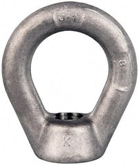 Gibraltar - 5,000 Lb Capacity, 5/8-11 Thread, Stainless Steel Lifting Eye Nut - Grade 304, 3" High, 1-1/2" Inside & 2-1/2" Outside Eye Diam, 1-3/8" Bell/Base Width - Exact Tool & Supply