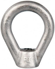 Gibraltar - 2,700 Lb Capacity, 3/8-16 Thread, Stainless Steel Lifting Eye Nut - Grade 316, 2-1/2" High, 1-1/4" Inside & 2" Outside Eye Diam, 7/8" Bell/Base Width - Exact Tool & Supply