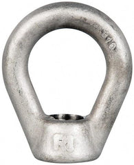 Gibraltar - 5,000 Lb Capacity, 3/4-10 Thread, Stainless Steel Lifting Eye Nut - Grade 316, 3" High, 1-1/2" Inside & 2-1/2" Outside Eye Diam, 1-3/8" Bell/Base Width - Exact Tool & Supply
