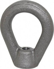 Gibraltar - 2,700 Lb Capacity, 3/8-16 Thread, Self Colored, Carbon Steel Heavy Duty Lifting Eye Nut - Grade C-1030, 2-1/2" High, 1-1/4" Inside & 2" Outside Eye Diam, 7/8" Bell/Base Width - Exact Tool & Supply