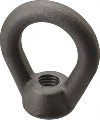 Gibraltar - 5,000 Lb Capacity, 5/8-11 Thread, Self Colored, Carbon Steel Heavy Duty Lifting Eye Nut - Grade C-1030, 3" High, 1-1/2" Inside & 2-1/2" Outside Eye Diam, 1-3/8" Bell/Base Width - Exact Tool & Supply