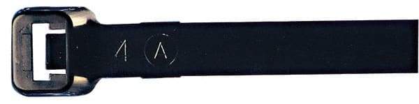 Made in USA - 37-1/4" Long Black Nylon Standard Cable Tie - 175 Lb Tensile Strength, 2.29mm Thick, 4" Max Bundle Diam - Exact Tool & Supply